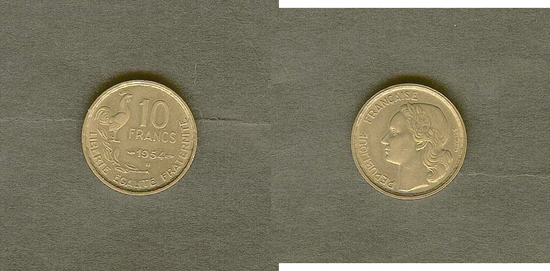 10 francs Guiraud 1954 Beaumont-Le-Roger SUP